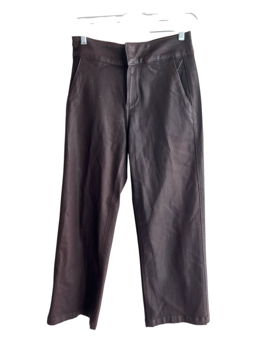 Paige Size 25 Brown Rayon Blend Clip Cloe Back Pocket Detail Straight Leg Pants Brown / 25