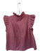Sea New York Size M Mauve Cotton Flutter Sleeves Acordian Pleated Top Mauve / M