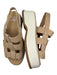 Sorel Shoe Size 8.5 Tan & cream Leather Platform Woven Sandals Tan & cream / 8.5
