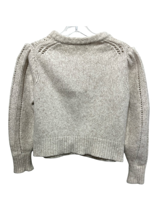 Everlane Size M Beige Merino Wool, Pima Cotton, Alpaca Long Sleeve Crop Cardigan Beige / M