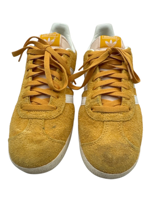 Adidas Shoe Size 7.5 Yellow & White Suede Lace Up Low Top Gazelle Sneakers Yellow & White / 7.5