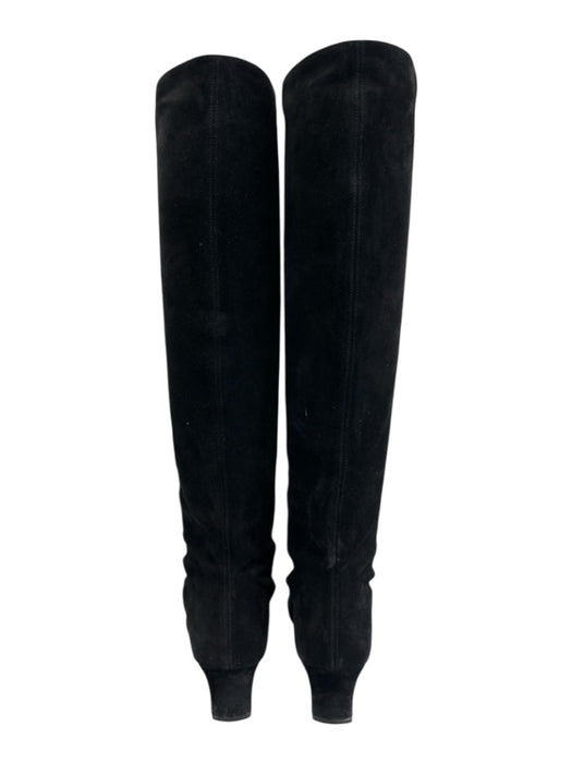 Staud Shoe Size 38.5 Black Suede Pointed Square Toe Low Heel Above knee Boots Black / 38.5