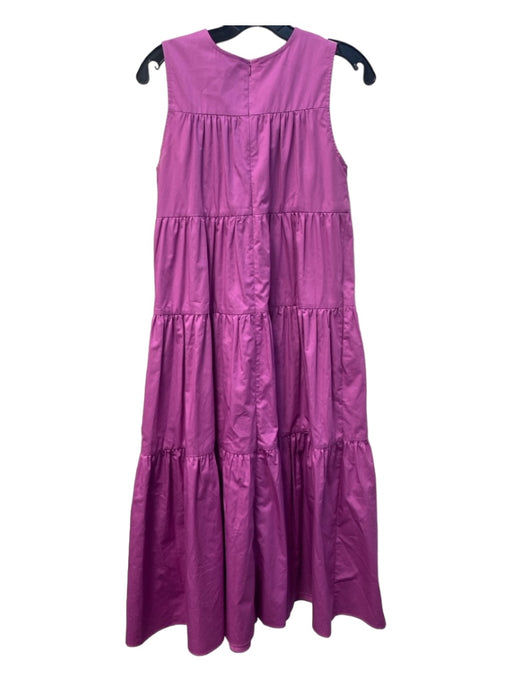 Co Size XS Purple Cotton Sleeveless Round Neck Tiered Back Zip Dress Purple / XS