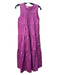 Co Size XS Purple Cotton Sleeveless Round Neck Tiered Back Zip Dress Purple / XS