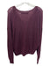 IRO Size Small Burgundy Wool Blend Knit Heathered V Neck Sweater Burgundy / Small