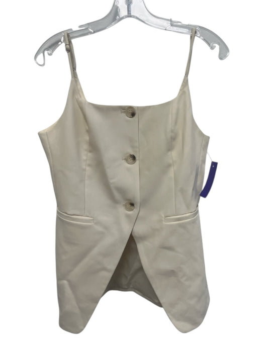 Whiteroom + Cactus Size S Cream White Polyester Blend Spaghetti Strap Vest Top Cream White / S