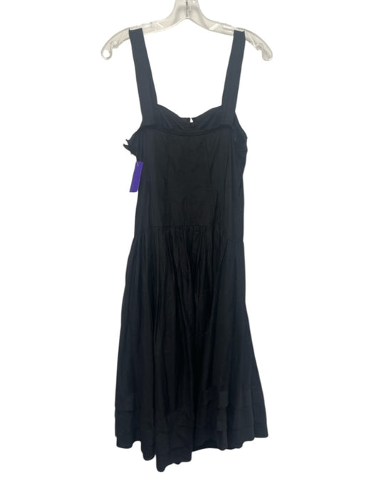 Ulla Johnson Size 8 Black Cotton & Silk Sleeveless Gathered Detail Dress Black / 8