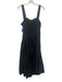 Ulla Johnson Size 8 Black Cotton & Silk Sleeveless Gathered Detail Dress Black / 8