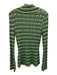 Cordova Size M Green & White Wool Knit stripped Cardigan Button up Sweater Green & White / M