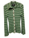 Cordova Size M Green & White Wool Knit stripped Cardigan Button up Sweater Green & White / M