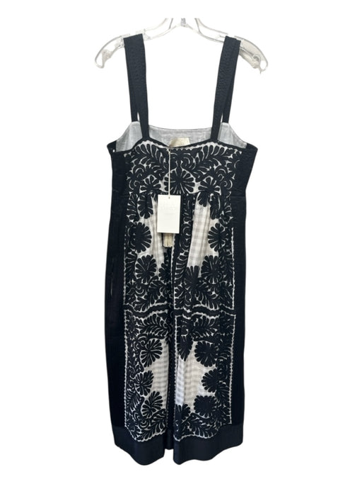 Ulla Johnson Size 6 Black & Cream Cotton & Silk Fabric & Color Block Dress Black & Cream / 6