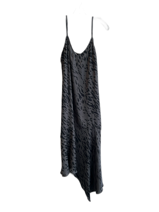 Aqua Size M Grey & Black Polyester Cheetah Print Sleeveless Slip Dress Dress Grey & Black / M