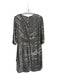 Parker Black Size 0 Silver Polyester Sequin Knee Length Round Neck Dress Silver / 0