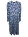 Sail To Sable Size XXS Light Blue, Navy & White Viscose Blend Long Sleeve Dress Light Blue, Navy & White / XXS