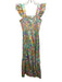 CROSBY by Mollie Burch Size XS green, yellow & blue Cotton Sleeveless Maxi Dress green, yellow & blue / XS