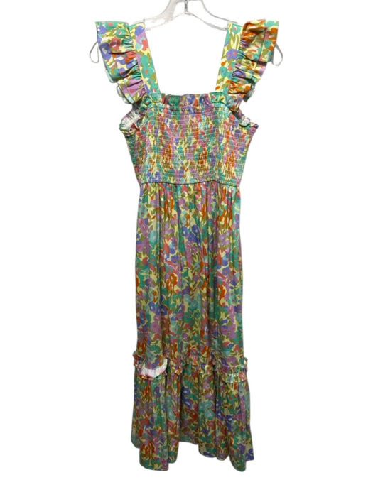 CROSBY by Mollie Burch Size XS green, yellow & blue Cotton Sleeveless Maxi Dress green, yellow & blue / XS