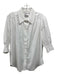 Finley Size S White Cotton Collar Button Short Sleeve Smocked Detail Top White / S