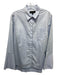 St. John Size S Light Blue Cotton Button Collagen Long Sleeve Top Light Blue / S