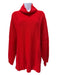 The Row Size L Red Cashmere Knit Turtleneck Long Sleeve Oversized Sweater Red / L
