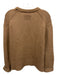 Guest in Residence Size S Camel Brown Cashmere Knit Crew Neck Ribbed Hem Sweater Camel Brown / S