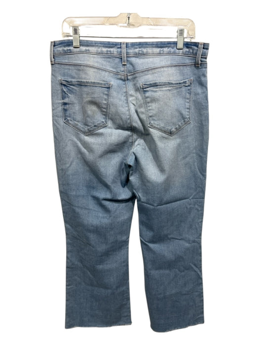 L'agence Size 31 Light Wash Cotton Denim Raw Hem High Rise Straight Leg Jeans Light Wash / 31