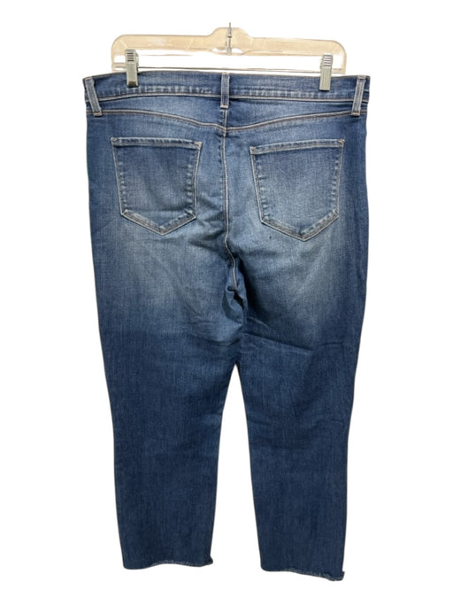 L'agence Size 31 Medium Wash Cotton Denim Raw Hem High Rise Straight Leg Jeans Medium Wash / 31