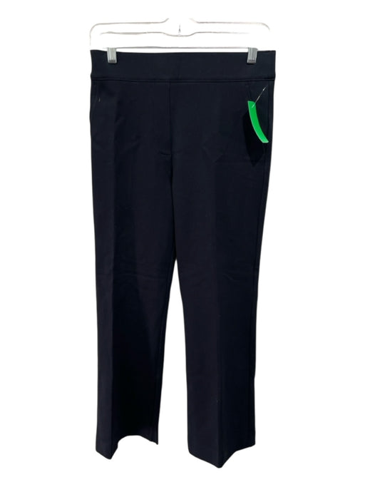 Spanx Size M Black Viscose Blend Elastic Waist Faux Pockets Pleat Trouser Pants Black / M