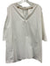 Givenchy Size L White & Gold Cotton Short flutter sleeve Split V neckline Top White & Gold / L