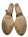Clergerie Shoe Size 36.5 Blue Cotton Denim Peep Toe Slingback Platform Wedges Blue / 36.5