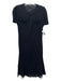 Louis Vuitton Size XS/36 Black Viscose Side Zip Breast Pocket Cap Sleeve Dress Black / XS/36