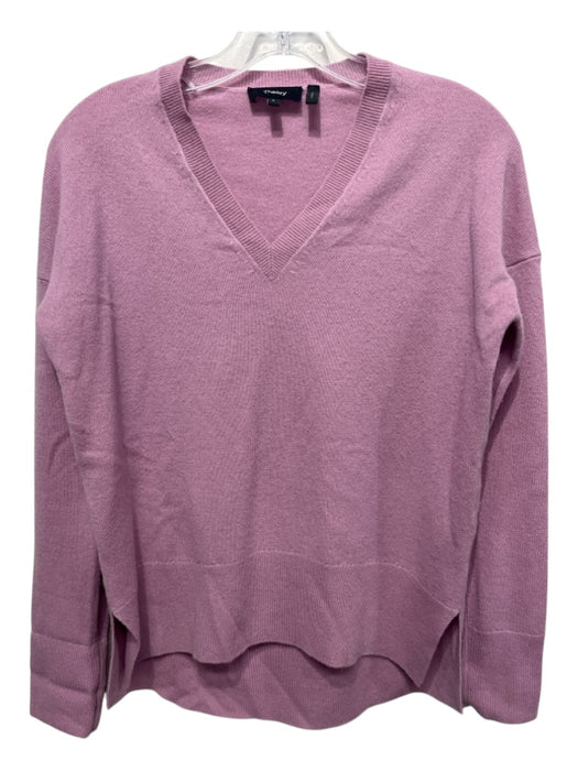 Theory Size P Light Purple Cashmere V Neck Long Sleeve Sweater Light Purple / P