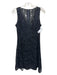 Nanette Lepore Size 2 Black & Navy Blue Polyester Sleeveless Crochet Lace Dress Black & Navy Blue / 2