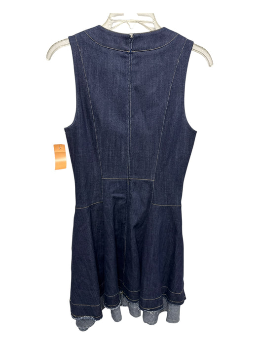 Derek Lam 10 Crosby Size 2 Dark Wash Cotton Blend Zip & Hook Closure Dress Dark Wash / 2