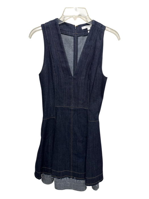 Derek Lam 10 Crosby Size 2 Dark Wash Cotton Blend Zip & Hook Closure Dress Dark Wash / 2