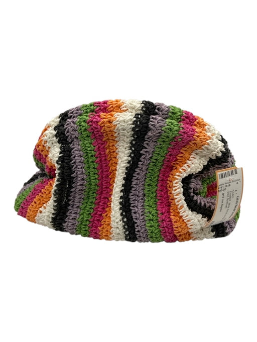 BTB Los Angeles White, Pink & Orange Knit lined Clutch White, Pink & Orange