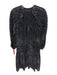 Shoshanna Size 2 Black, Blue, Purple Nylon Blend Flocked Velvet Polka Dot Dress Black, Blue, Purple / 2