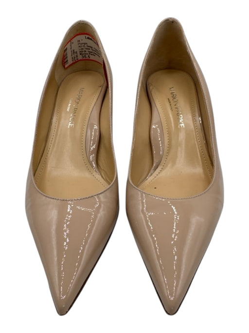 Marion Parke Shoe Size 35.5 Beige Patent Leather Pointed Toe Low Heel Pumps Beige / 35.5