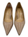 Marion Parke Shoe Size 35.5 Beige Patent Leather Pointed Toe Low Heel Pumps Beige / 35.5