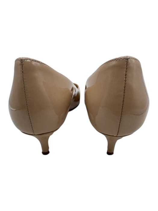 Marion Parke Shoe Size 35.5 Beige Patent Leather Pointed Toe Low Heel Pumps Beige / 35.5