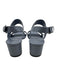 Tory Burch Shoe Size 6 Light Gray Leather Square Toe Ankle Strap Sandals Light Gray / 6