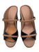 Malone Souliers Shoe Size 36.5 Black & Tan Leather Upper Strappy Open Toe Mules Black & Tan / 36.5