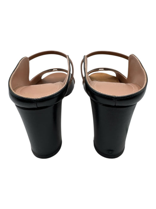 Malone Souliers Shoe Size 36.5 Black & Tan Leather Upper Strappy Open Toe Mules Black & Tan / 36.5