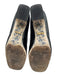 Gucci Shoe Size 35.5 Black Leather Upper Patent Double G Block heel Loafers Black / 35.5