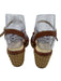 Sarah Flint Shoe Size 35.5 Brown & Beige Leather Jute Wedge Ankle Buckle Sandals Brown & Beige / 35.5