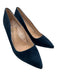 Ally Shoe Size 35.5 Dark Blue Suede Pointed Toe Block Heel Pumps Dark Blue / 35.5