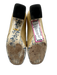 Gucci Shoe Size 36 Beige Patent Leather gold logo Square Toe Loafer Pumps Beige / 36