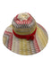 Missoni Red, Yellow, Purple Wide Brim Bow Detail Woven Hat Red, Yellow, Purple