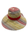 Missoni Red, Yellow, Purple Wide Brim Bow Detail Woven Hat Red, Yellow, Purple