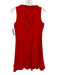 Milly Size 2 Red Polyester Blend Sleeveless V Neck Back Zip Dress Red / 2