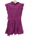 XiRENA Size XS Purple Cotton Ruffle Cap Sleeve Button Front Gathered Dress Purple / XS